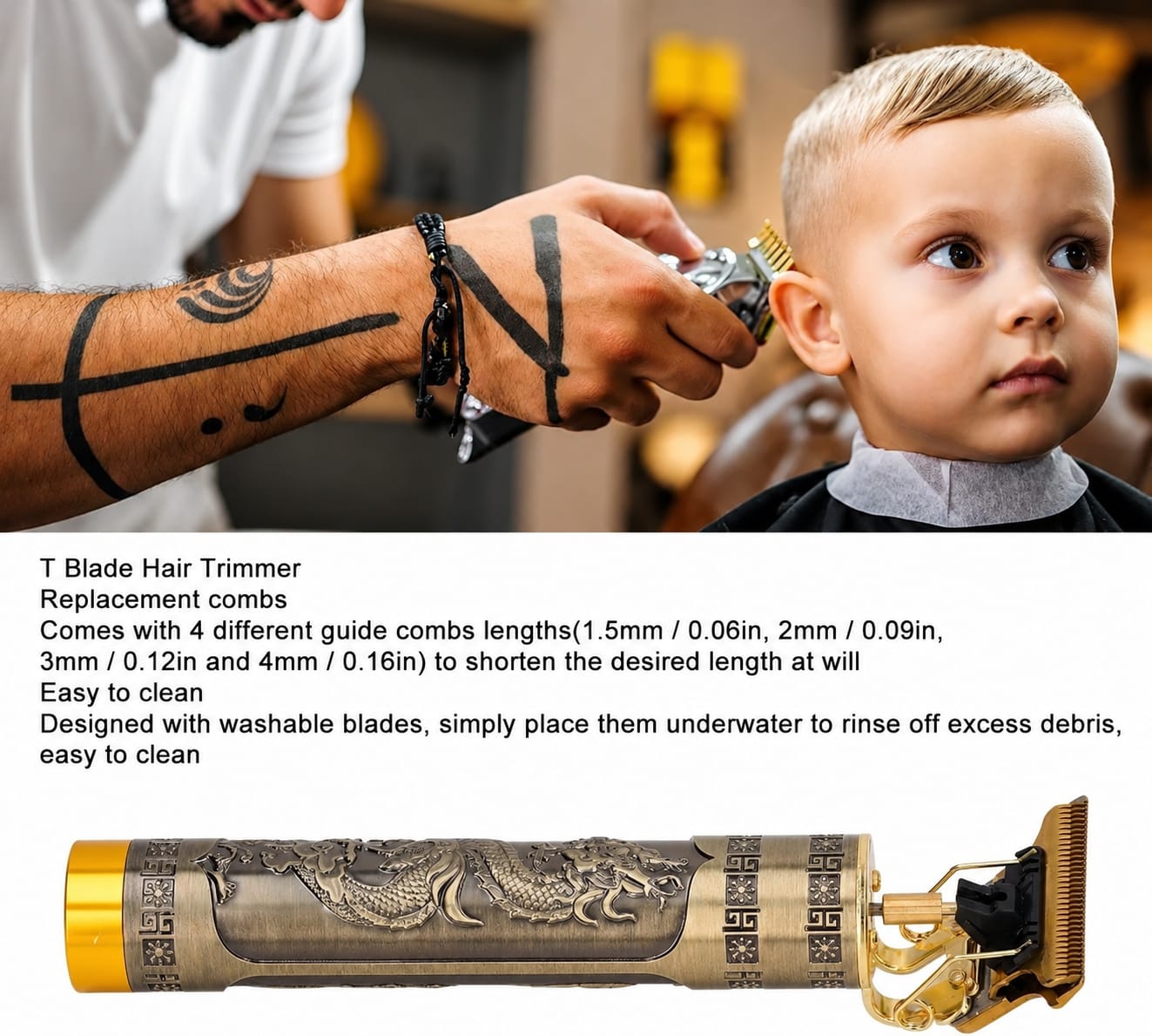 Picture of VINTAGE T9 Professional Dragon Edition USB Rechargeable Hair & Beard Trimmer