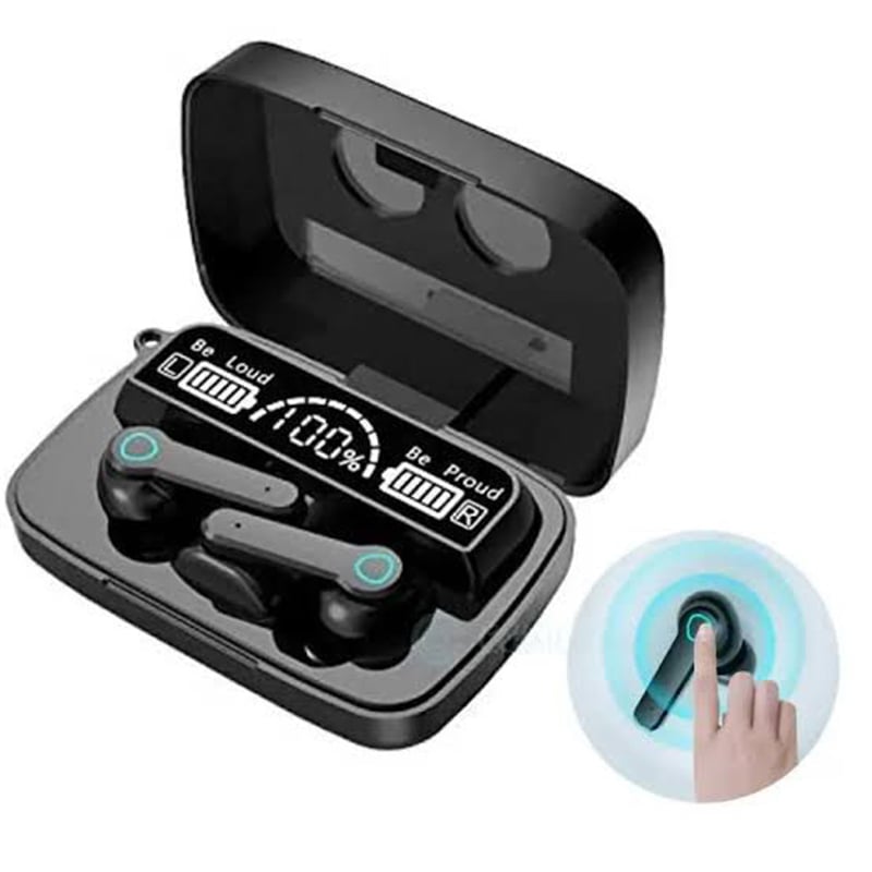 Picture of M19 Earbuds TWS Earphone Intelligente Touch Control Wireless Bluetooth 5.1 Headphones-Black