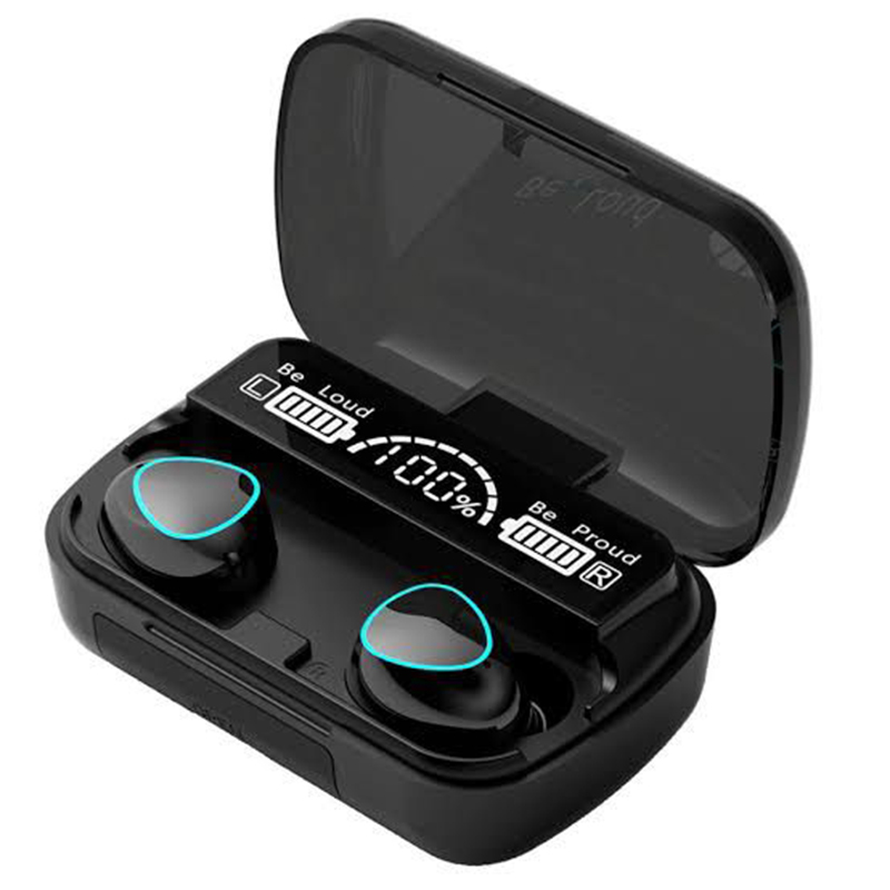 Picture of Black M10 TWS Bluetooth 5.1 Earphone Charging Box Wireless Earbuds, Up To 40 Hours, Mobile-Black
