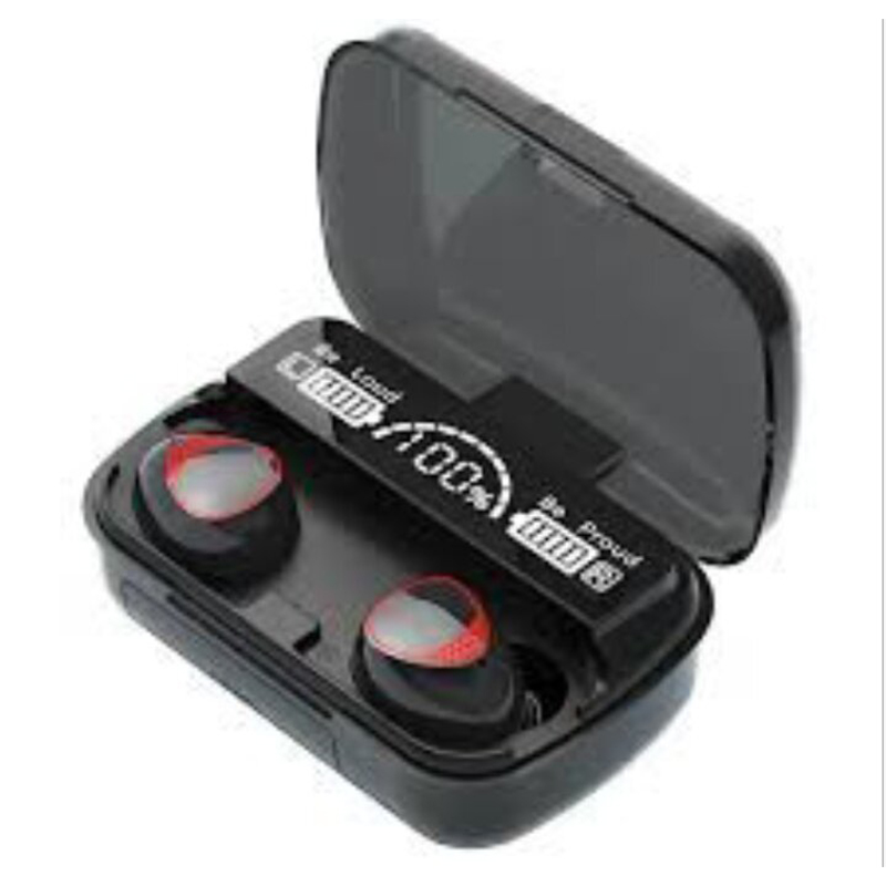 Picture of Black M10 TWS Bluetooth 5.1 Earphone Charging Box Wireless Earbuds, Up To 40 Hours, Mobile-Black