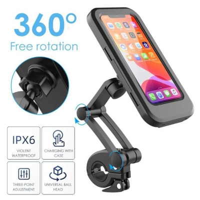 Picture of Waterproof Bike Phone Holder With Magnetic Mount (HL-69)-Black