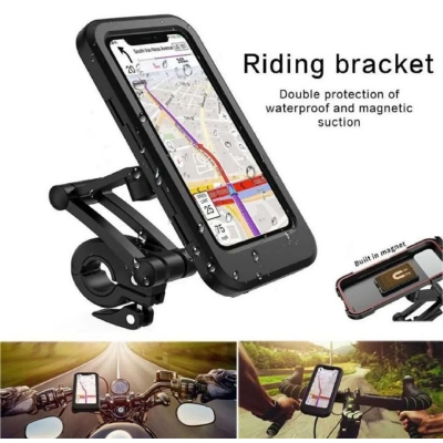 Picture of Waterproof Bike Phone Holder With Magnetic Mount (HL-69)-Black
