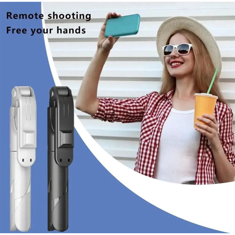 Picture of Stand XT-02 Selfie Stick Bluetooth Tripod Remote Handheld Monopod-Black