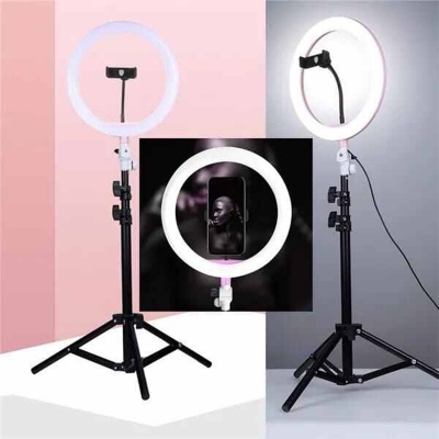 Picture of 12.inches Ring Light Photo Studio Camera, Video lamp with Tripod for Smartphone-Black