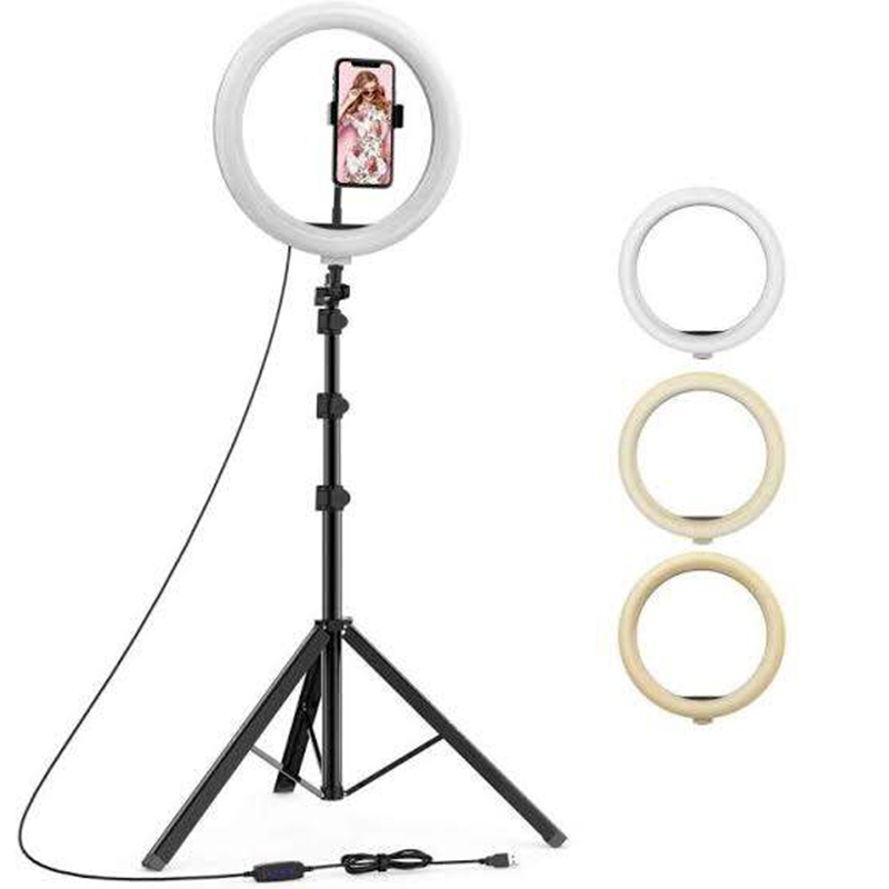 Picture of 12.inches Ring Light Photo Studio Camera, Video lamp with Tripod for Smartphone-Black
