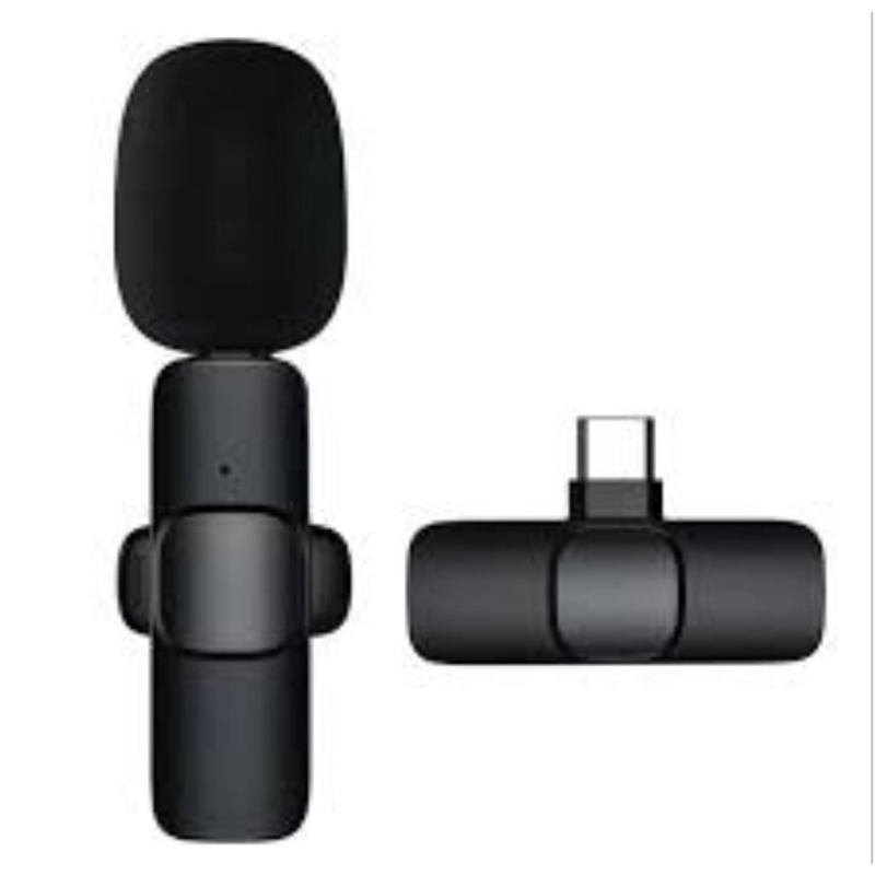 Picture of K8 Wireless Lavalier Microphone Portable Mini Mic For Type-C - Microphone - মাইক্রোফোন-Black