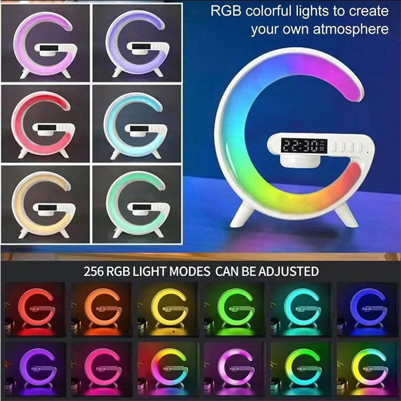 Picture of G63 Atmosphere RGB Light Bluetooth Speaker With Wireless Charging-Multicolor