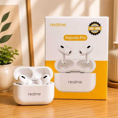 Picture of Realme Airpods pro Wireless Earbuds Multitouch Function Tws Wireless Mini Air Buds Bluetooth 5.0 Earphones - Bluetooth Headphone-White