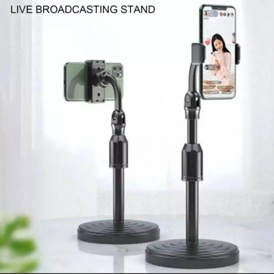 Picture of Desktop Mobile Phone Holder Stand 360 Rotate For Live Streaming Shoot Youtube Tiktok Video Round Base Smartphone-Black