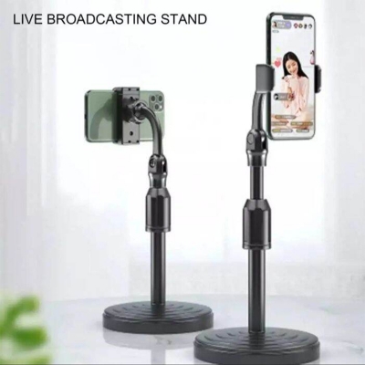 Picture of Desktop Mobile Phone Holder Stand 360 Rotate For Live Streaming Shoot Youtube Tiktok Video Round Base Smartphone-Black