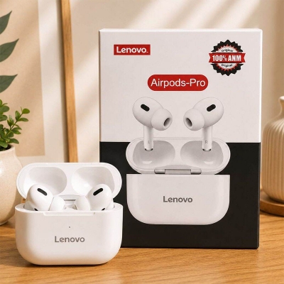Picture of Lenovo Airpods Pro Wireless Earbuds Multitouch Function Tws Wireless Mini Air Buds Bluetooth 5.0 Earphones-White