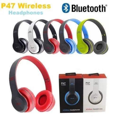 Picture of P47 5.0 EDR Wireless Bluetooth Headphone (Without Cable)-Multicolor