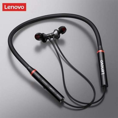Picture of Lenovo HE05x Upgraded Version Bluetooth 5.0 IPX5 Waterproof Neckband Wireless Earphone- stir shop-Black