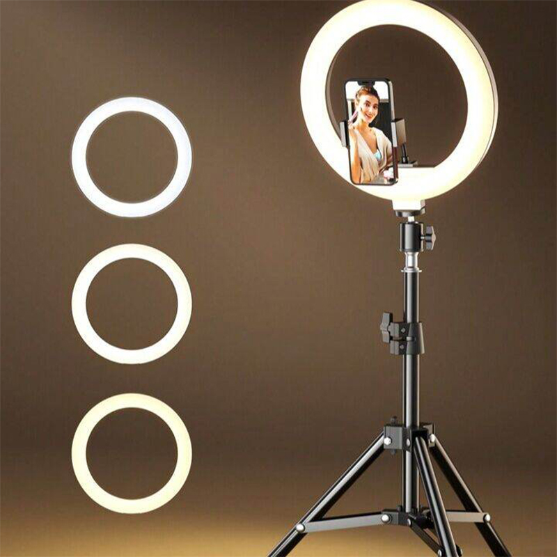 Picture of 10 -inch LED Ring Phil Dimmable Ring light With 7 Feet Stand and Featuring Powerful LED Technology for Stunning Lighting Effects-Multicolor