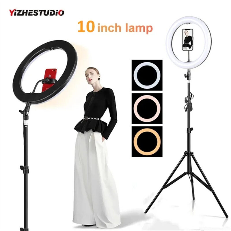 Picture of 10 -inch LED Ring Phil Dimmable Ring light With 7 Feet Stand and Featuring Powerful LED Technology for Stunning Lighting Effects-Multicolor