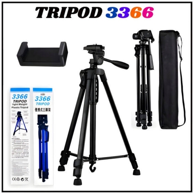 Picture of 3366 Camera Tripod with Carry Bag, Tripod Stand (4kg Load) for DSLR SLR Cameras Compatible with iPhone & Android-Multicolor