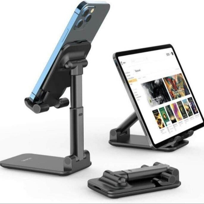 Picture of Desk Mobile Phone Holder Stand For iPhone iPad Android Adjustable Desktop Tablet Holder Universal Table Cell Phone Stand-Black