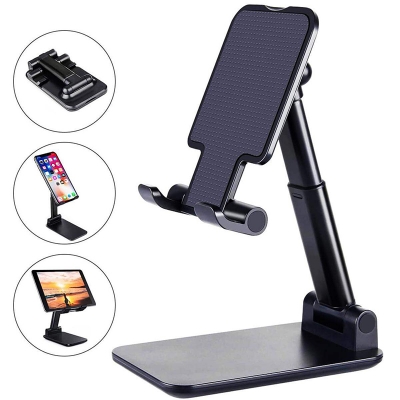 Picture of Desk Mobile Phone Holder Stand For iPhone iPad Android Adjustable Desktop Tablet Holder Universal Table Cell Phone Stand-Black