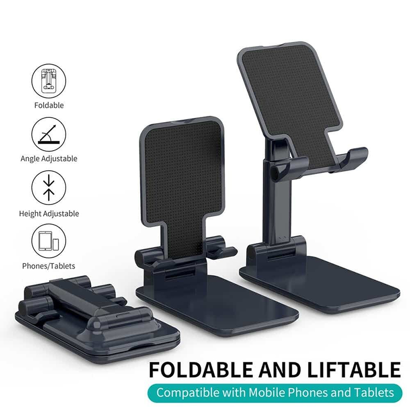 Picture of Desk Mobile Phone Holder Stand For iPhone iPad Android Adjustable Desktop Tablet Holder Universal Table Cell Phone Stand-Black