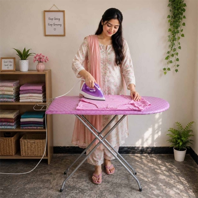 Picture of PressMate (14x42 inch) Foldable Ironing Table-Multicolor