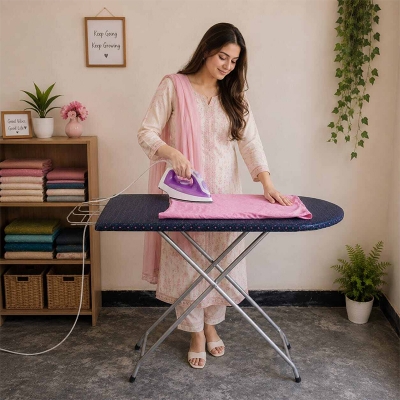 Picture of High-Quality Foldable Ironing Board – 18x42” with Iron Rest-Multicolor