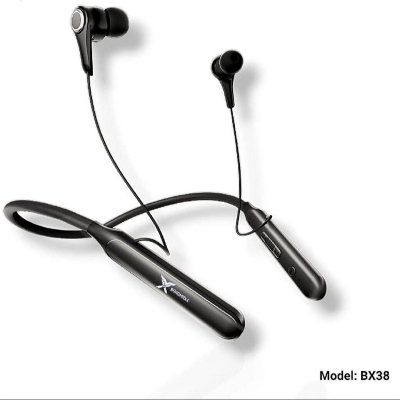 Picture of BOROMAXX BX38 Wireless Neckband 40H Backup 200MAH Battery Deep Bass | Noise Canceling Bluetooth Headset-Black