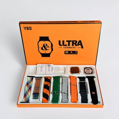 Picture of Y80 Ultra Smart Watch 8+1 Strap Touch Screen-Multicolor
