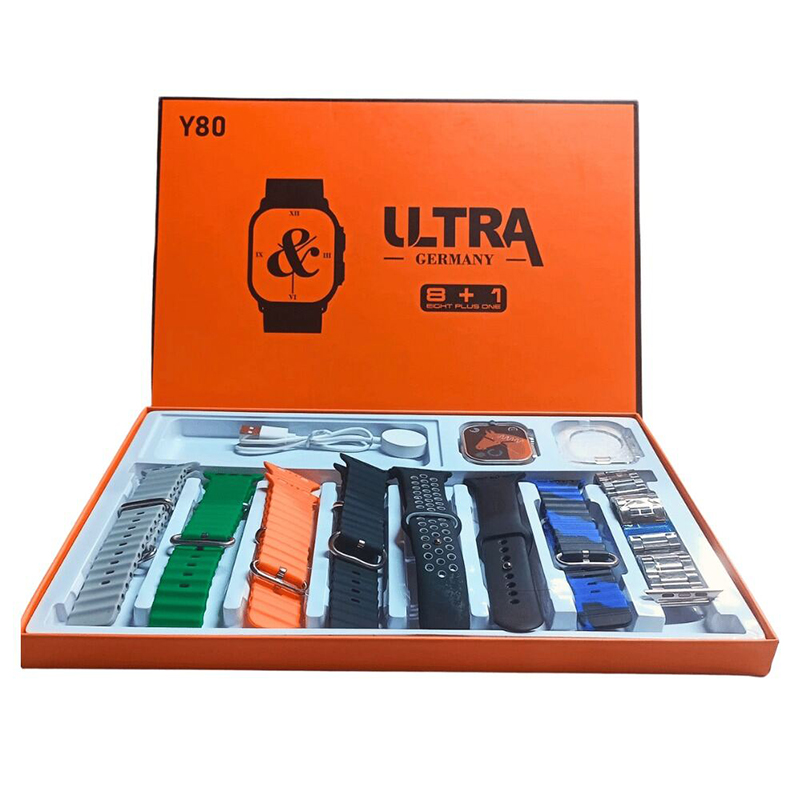 Picture of Y80 Ultra Smart Watch 8+1 Strap Touch Screen-Multicolor