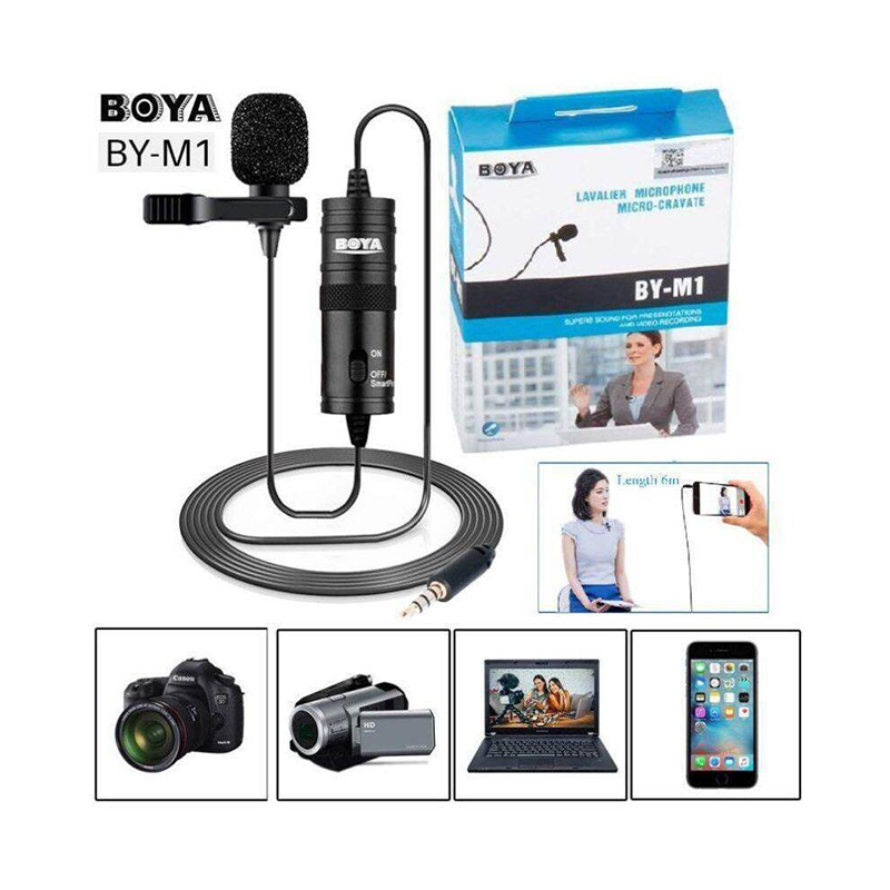 Picture of Boya BY-M1 Omni Directional Lavalier Microphone -Black