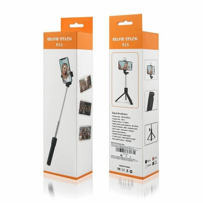 Picture of R1s Selfie Stick, Remote, and Selfie Light-Black