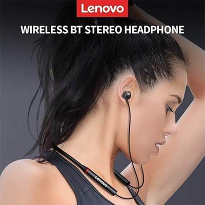 Picture of Lenovo 100% Original HE05X Bluetooth 5.0 Earphones Waterproof Wireless HIFI Sound Magnetic Neckband Headset Sports Headphones-Black