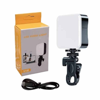 Picture of KRLZ LED Video Light on Camera,Mini Rechargeable 2000mAh LED Camera Lights,Dimmable 2500-6500K Ultra Bright Photo and Video Lighting,LED Fill Lamp-Black