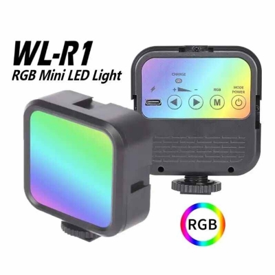 Picture of WL-R1 Mini RGB Hot Boot Fill Light Live Photography LED Portable Atmosphere Beauty Mobile Camera Pocket Adjustable