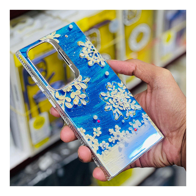 Picture of H𝐚𝐧𝐝-P𝐚𝐢𝐧𝐭𝐞𝐝 W𝐢𝐧𝐭𝐞𝐫-T𝐡𝐞𝐦𝐞𝐝 𝐜𝐚𝐬𝐞  Iphone Case Cover For Samsung Galaxy S22 Ultra, S23 Ultra, S24 Ultra