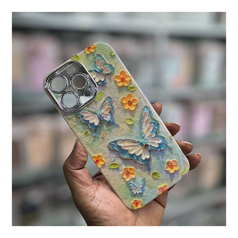 Picture of Butterfly Printed Case Cover For Iphone 11,12,13,14,15 16 Pro & Pro Max Series