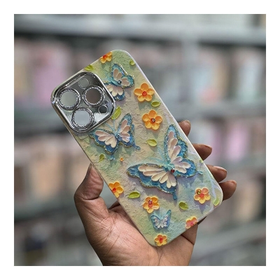 Picture of Butterfly Printed Case Cover For Iphone 11,12,13,14,15 16 Pro & Pro Max Series