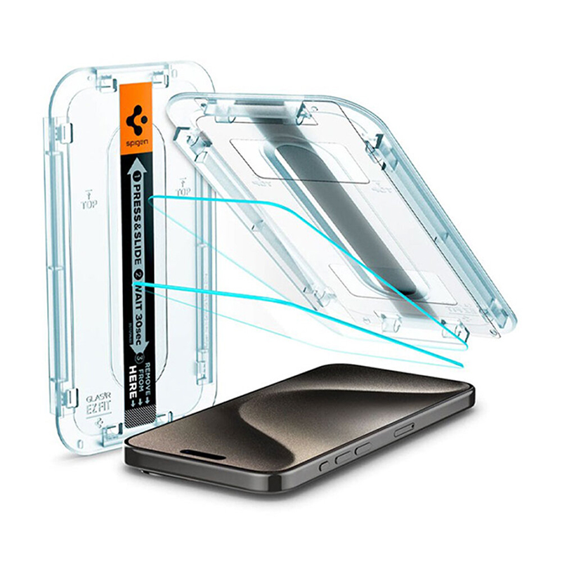 Picture of Spigen Borderless Full Cover Tempered Glass Screen Protector for iPhone 13 to iPhone 16 Pro Max
