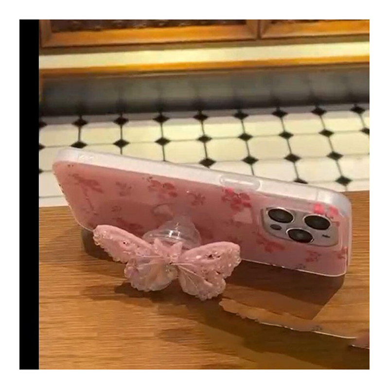 Picture of Rose Garden Pink Butterfly Case Cover For Iphone 11,12,13,14,15 16 Pro & Pro Max Series