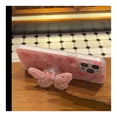 Picture of Rose Garden Pink Butterfly Case Cover For Iphone 11,12,13,14,15 16 Pro & Pro Max Series