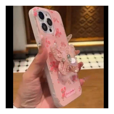 Picture of Rose Garden Pink Butterfly Case Cover For Iphone 11,12,13,14,15 16 Pro & Pro Max Series