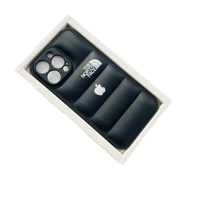Picture of The North Face Iphone Down Jacket 3D Puffer Case For iPhone Anti-fall Soft Phone Cover Mobile Case Cover - Black - Black
