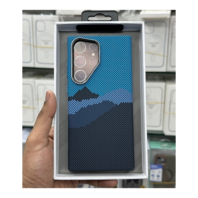 Picture of Premium MagSafe Reflective Mountain Case For Samsung S23 Ultra and S24 Ultra - Blue