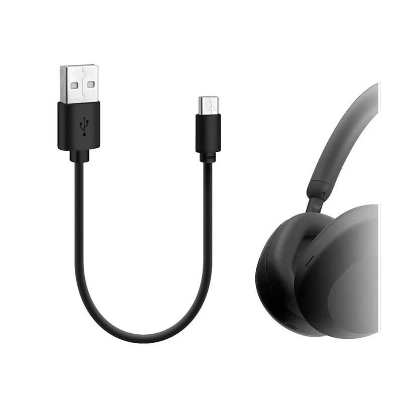 Picture of USB to Type-C Short Fast Charging Cable 25 cm Data Cable - Black Charger - Black