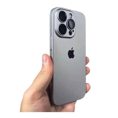 Picture of Ultra Thin PC Iphone Case Cover Mobile Cover For Iphone 11,12,13,14,15 Pro & Pro Max Series - Silver - Silver