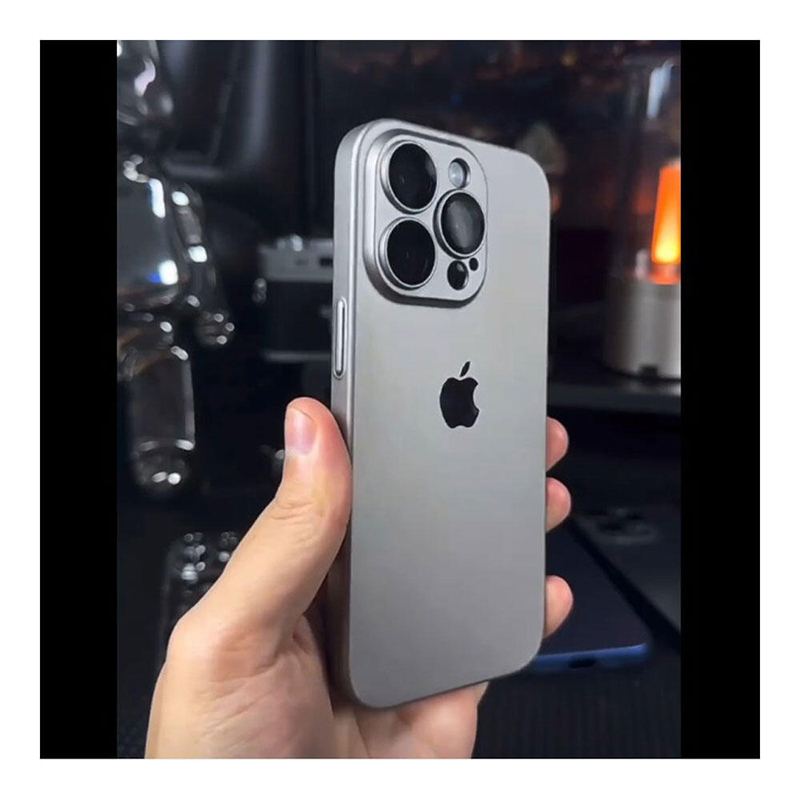 Picture of Ultra Thin PC Iphone Case Cover Mobile Cover For Iphone 11,12,13,14,15 Pro & Pro Max Series - Silver - Silver