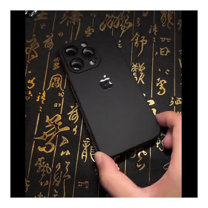 Picture of Ultra Thin PC Iphone Case Cover Mobile Cover For Iphone 11,12,13,14,15 Pro & Pro Max Series - Black - Black