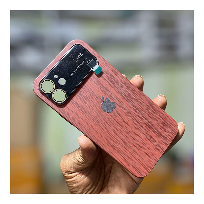 Picture of Wooden Color Iphone Case Cover For Iphone 11,12,13,14,15 Pro & Pro Max Series - Chocolate
