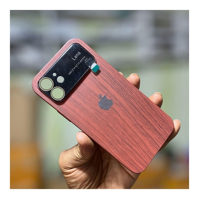 Picture of Wooden Color Iphone Case Cover For Iphone 11,12,13,14,15 Pro & Pro Max Series - Chocolate