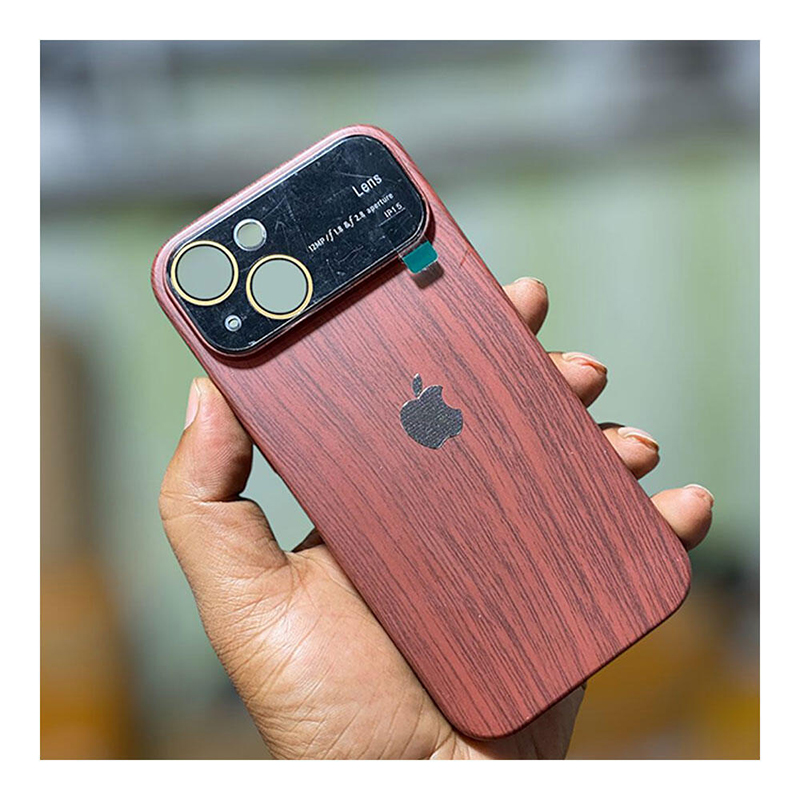 Picture of Wooden Color Iphone Case Cover For Iphone 11,12,13,14,15 Pro & Pro Max Series - Chocolate