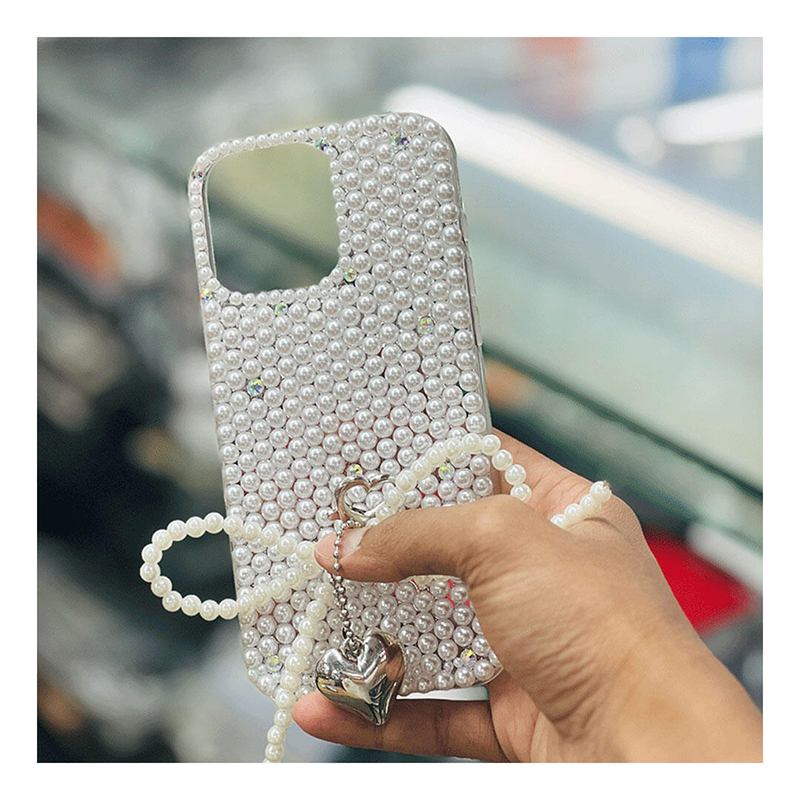 Picture of Elegant Pearl Dazzling Sparkle Case Cover Mobile Cover For Iphone 12,13,14,15 Pro & Pro Max Series